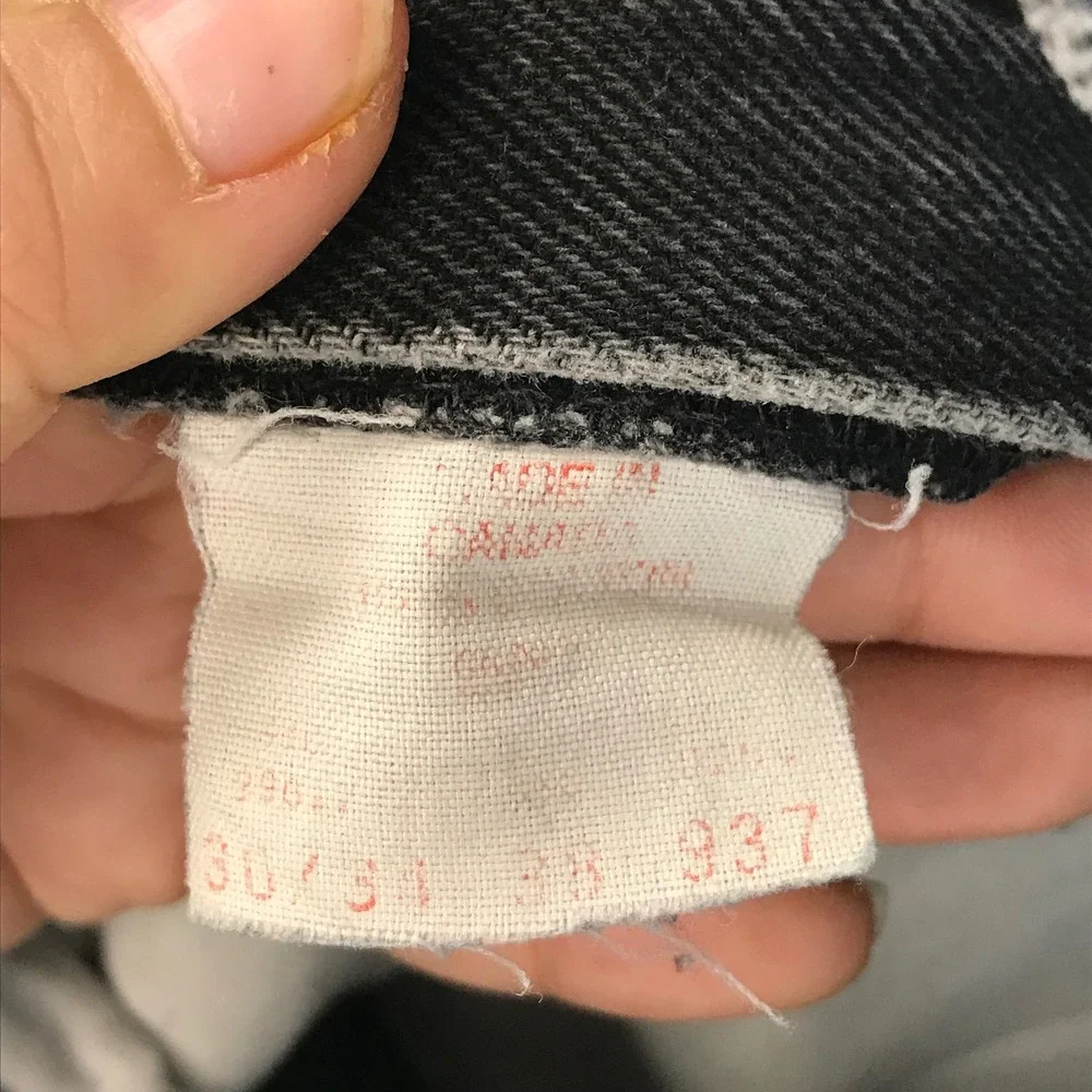 Levi Strauss 550 Mens Jeans Black Washed Relaxed Fit Denim Size 30x34